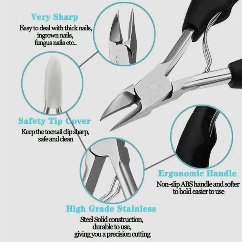 Heavy Duty Stainless Steel Toenail Clippers for Thick Nails - Professional Nail Care