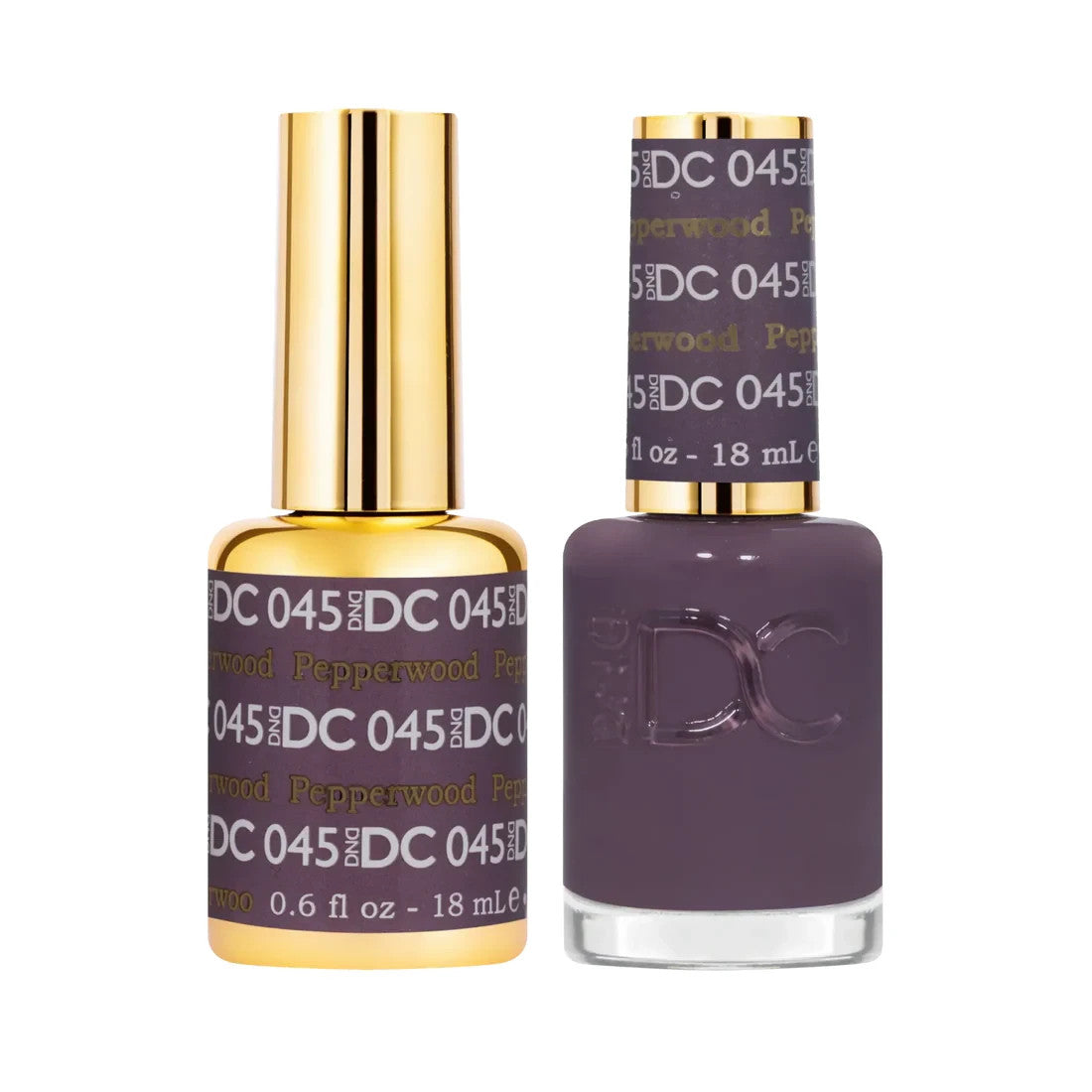 DND Gel & Nail Polish Set Pepperwood #045 0.6 oz - Long-Lasting Salon Quality