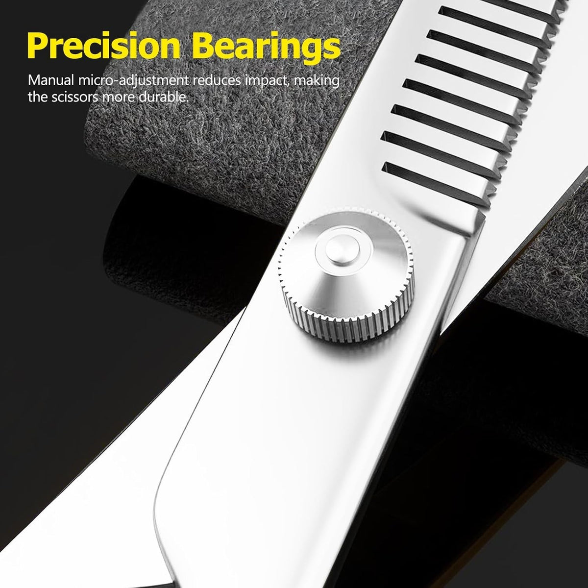 Professional Hair Thinning Scissors 6 Inch Stainless Steel Barber Shears Tension Adjustable