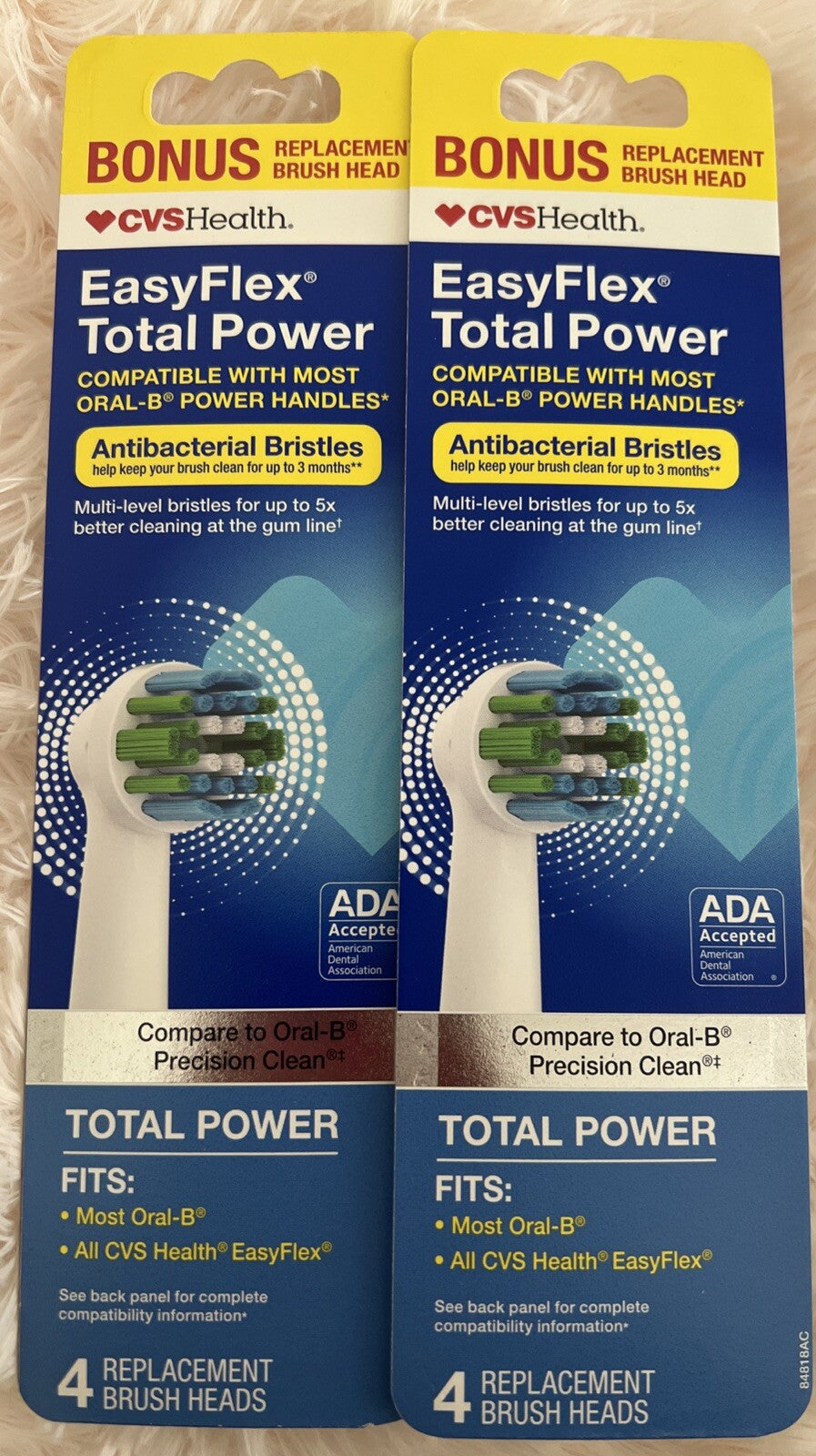 2 Packs Replacement Toothbrush Heads for Oral-B - 8 Count