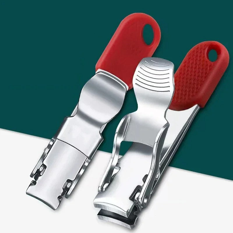 Swiss Made Red Nail Clipper with Lanyard Hole Stainless Steel Compact Manicure Tool