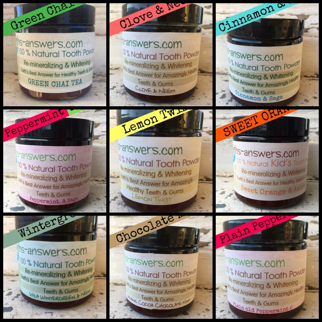 Natural Remineralizing Chocolate Mint Tooth Powder & Herbal Mouthwash Combo