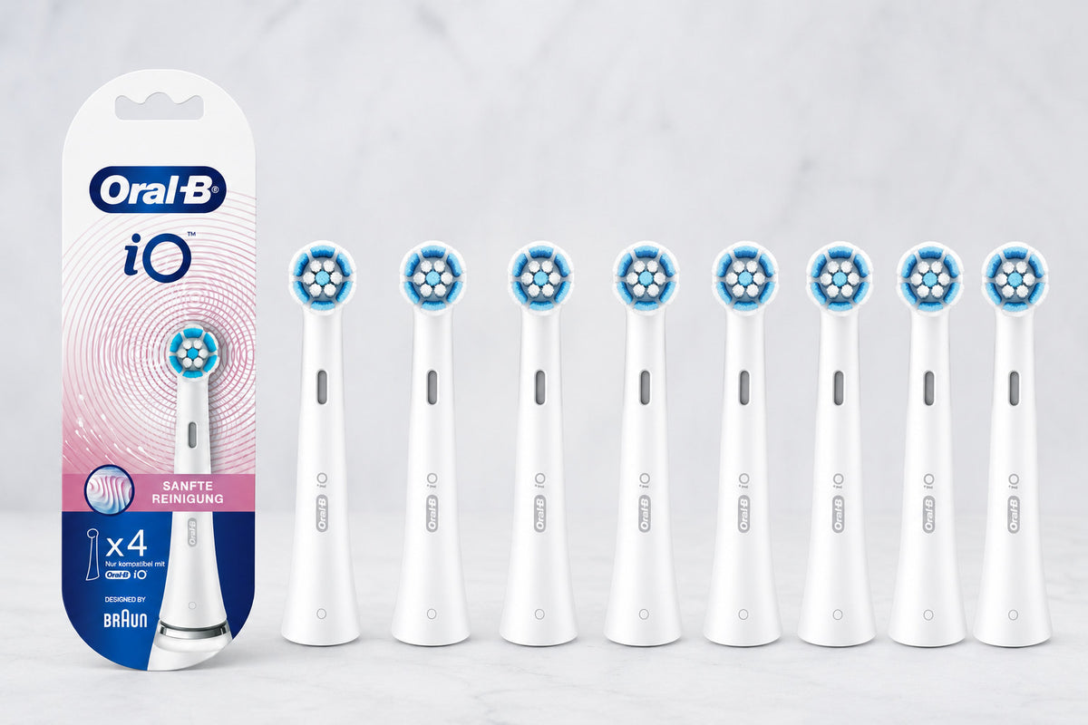 8 Pack Sensitive Brush Heads for Oral-B iO Electric Toothbrushes