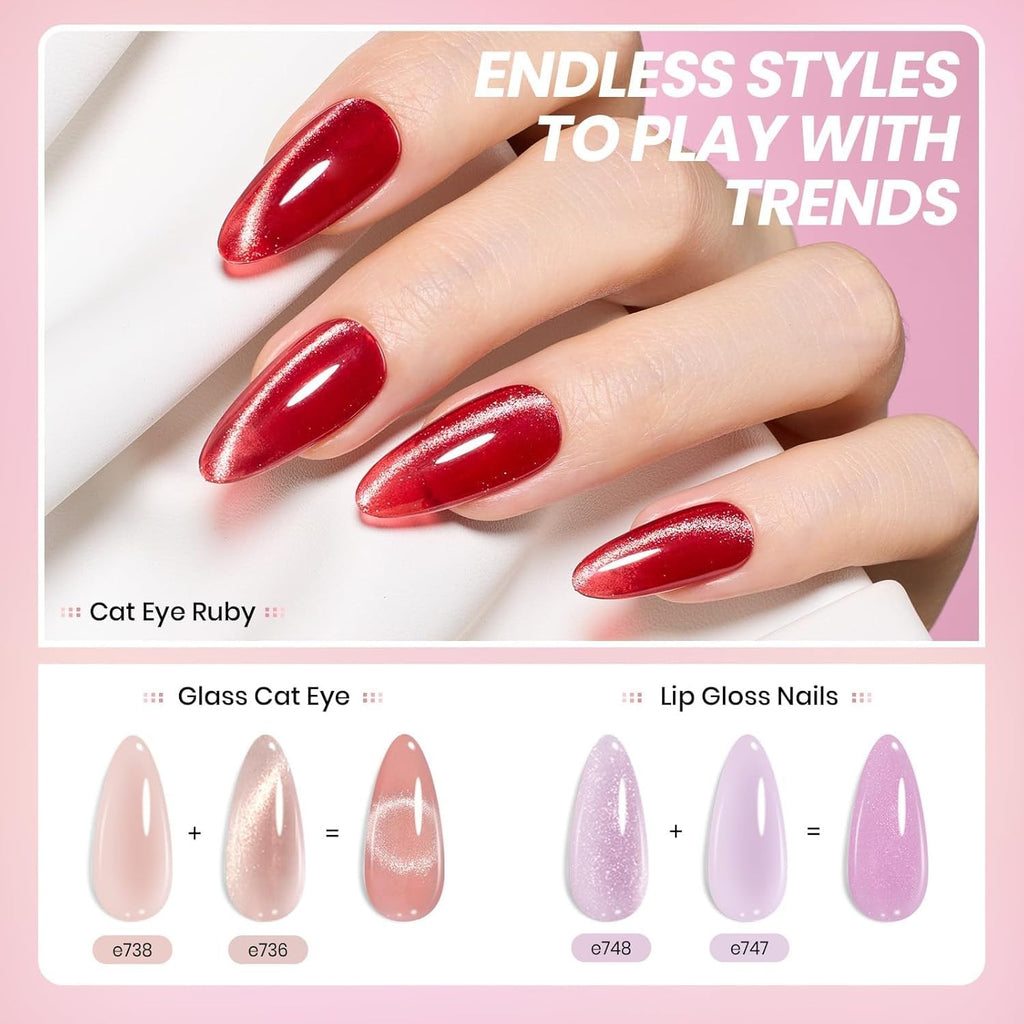 Jelly Gel Nail Polish Set with Top Coats and Nail Tools - 36 Colors for Long-Lasting Manicure