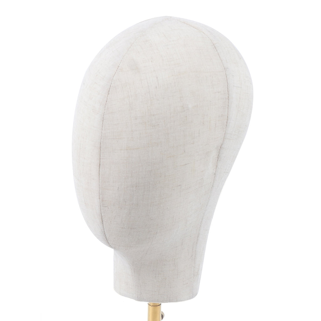 Adjustable Gold Wig Display Stand Mannequin Head for Hats & Wigs