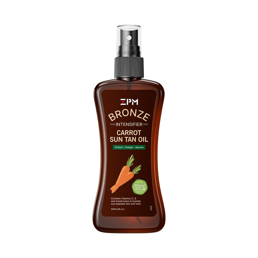 Carrot Sun Tanning Oil Spray for Outdoor Sun Tan Enhancement - Medium Deep