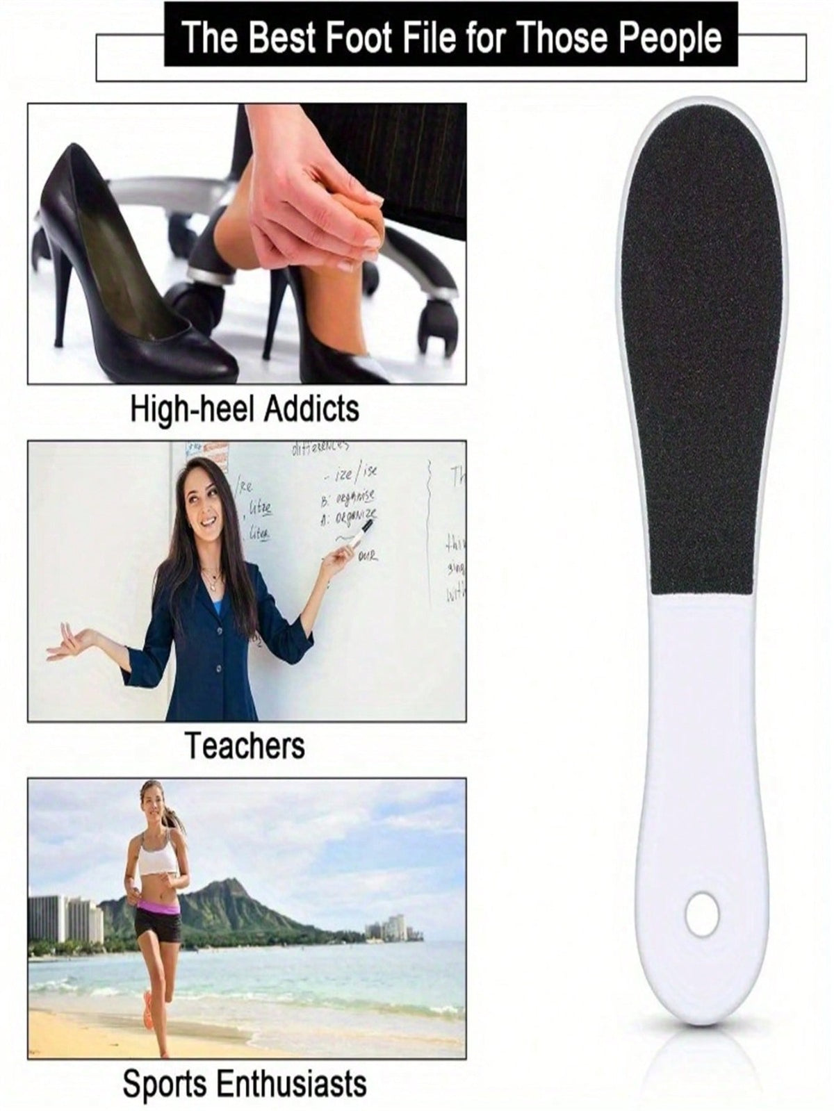 Double Sided Foot File Callus Remover for Feet Pedicure Scraper