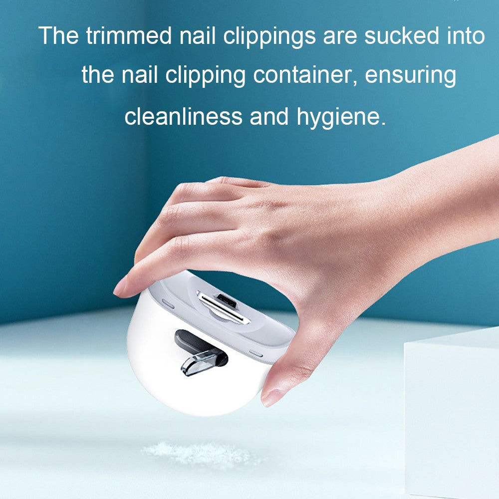 Electric Toe Nail Clippers with LED Light USB Rechargeable Nail Trimmer