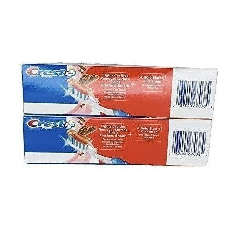 Crest Complete Whitening Plus Cinnamon Mint Toothpaste - 2 Boxes 5.4 oz