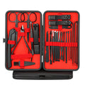 24-Piece Stainless Steel Nail Clipper & Manicure Pedicure Set with Portable Case