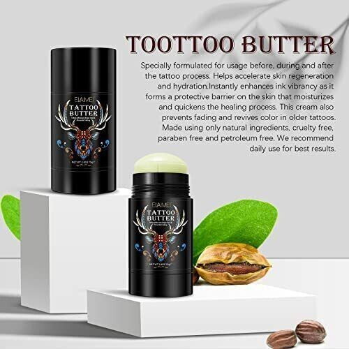 Organic Healing Tattoo Aftercare Butter Balm 2.6 Oz - Pack of 2