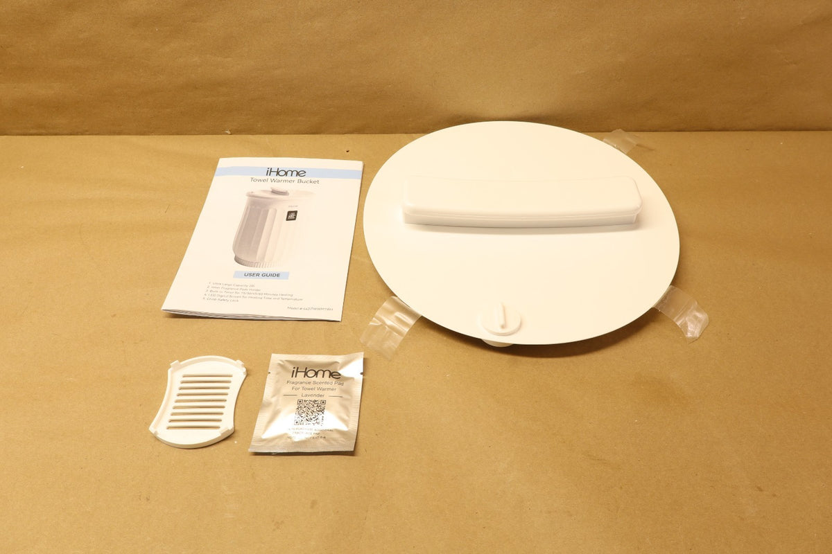 Luxury Towel Warmer Bucket with LED Timer and Fragrance Holder - 20L White
