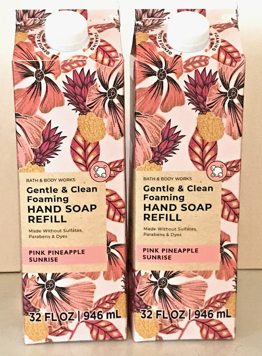 Pink Pineapple Sunrise Foam Hand Soap Refill Cartons - 32 oz, 2 Pack