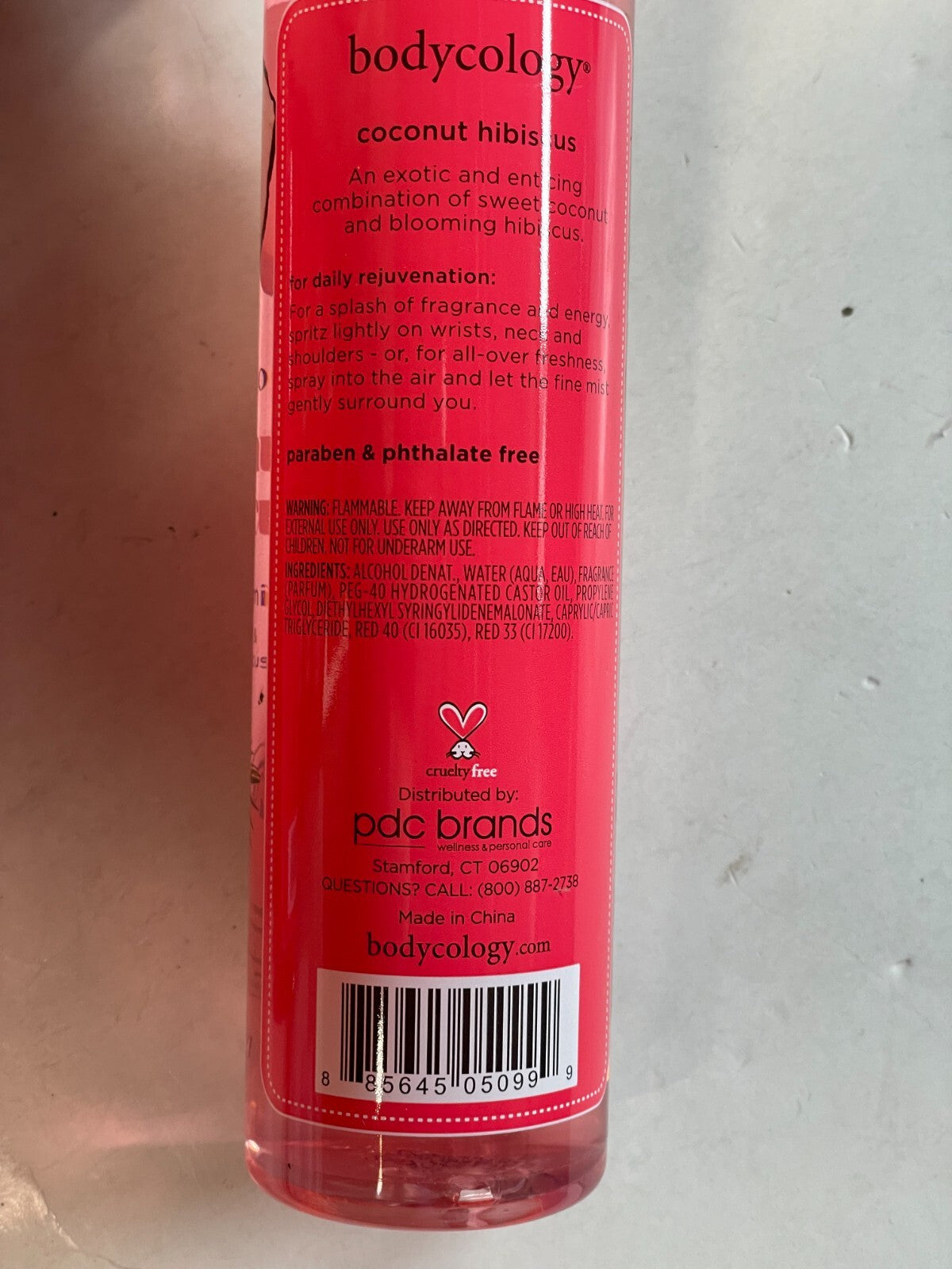 Coconut Hibiscus Body Mist Set - 4 Pack 8 oz Fragrance Sprays