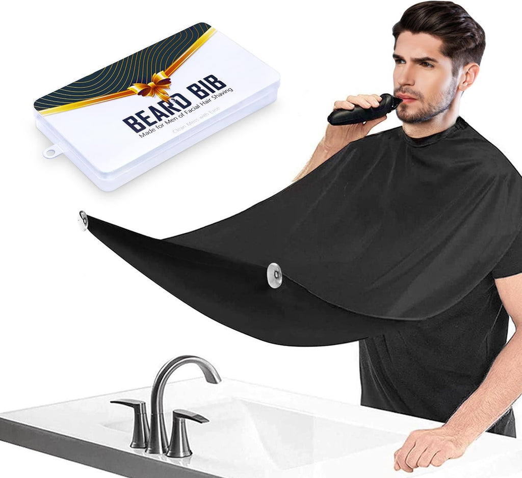 Men's Beard Grooming Apron - Reusable Beard Bib for Shaving & Trimming