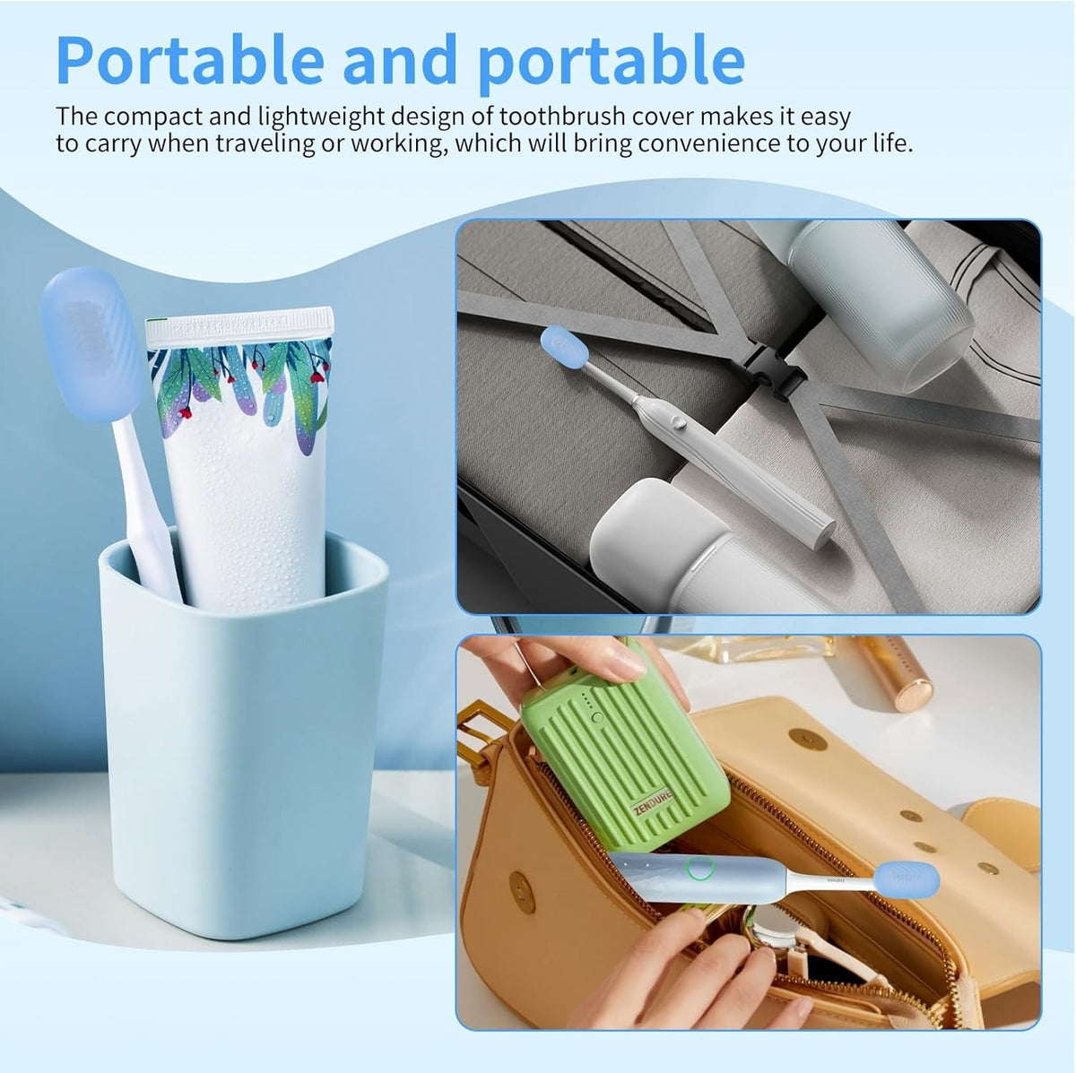 Silicone Toothbrush Covers - Secure Fit for Manual & Electric Brushes