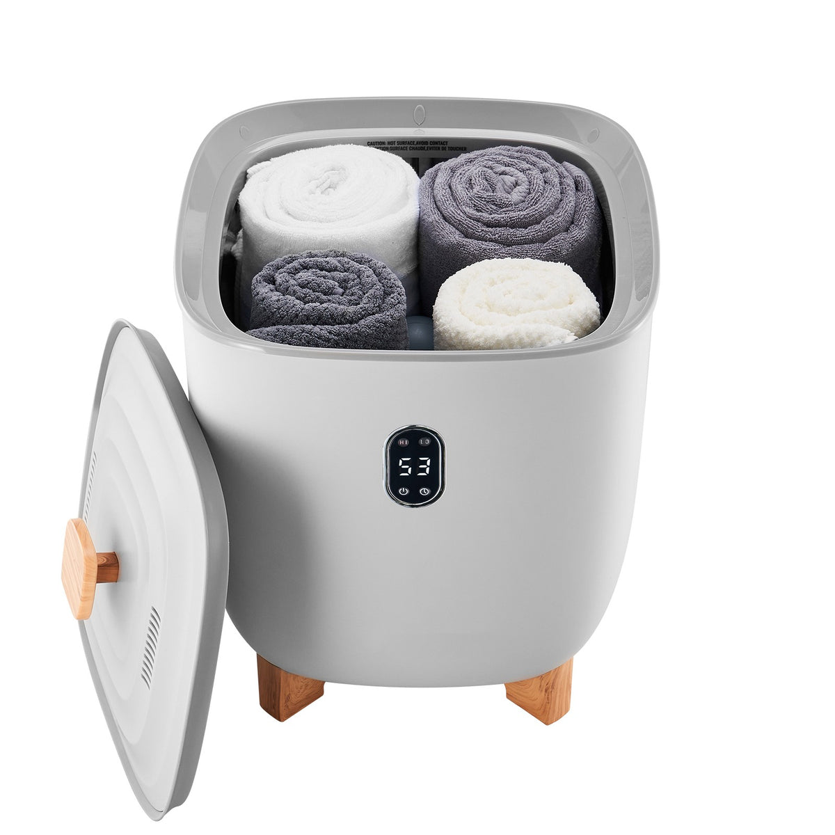 25L Towel Warmer Bucket with LED Timer & Temperature Control - Gray