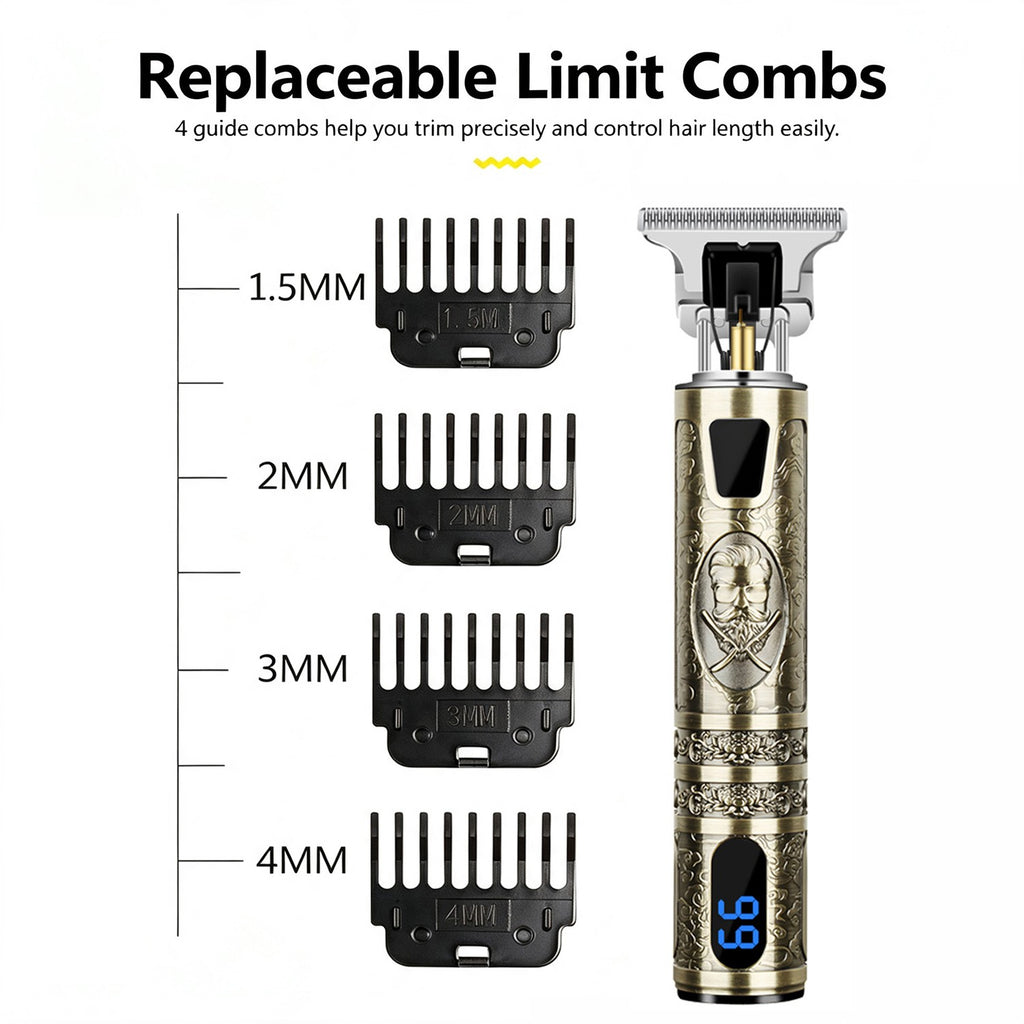 Cordless Men Beard & Hair Trimmer Set with USB Charging, Waterproof