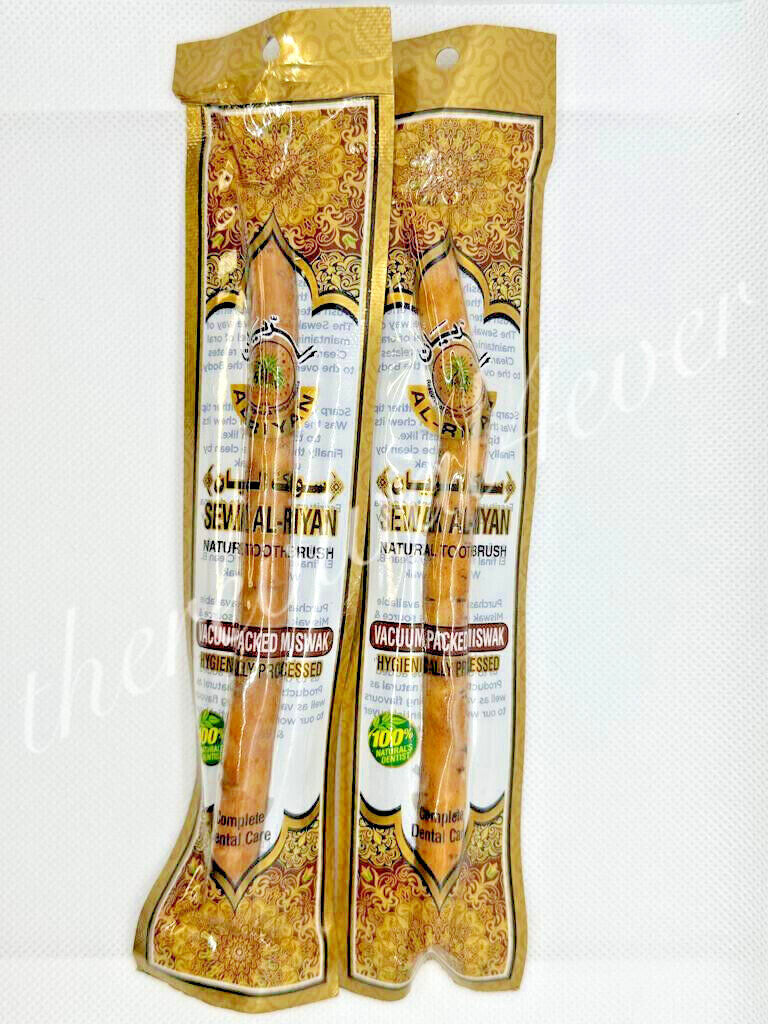 Natural Miswak Toothbrush - Vacuum Packed Traditional Oral Care Stick