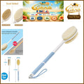 Long Handle Bath Brush with Stiff & Soft Bristles, 17.1 Inch Anti Slip Shower Scrubber