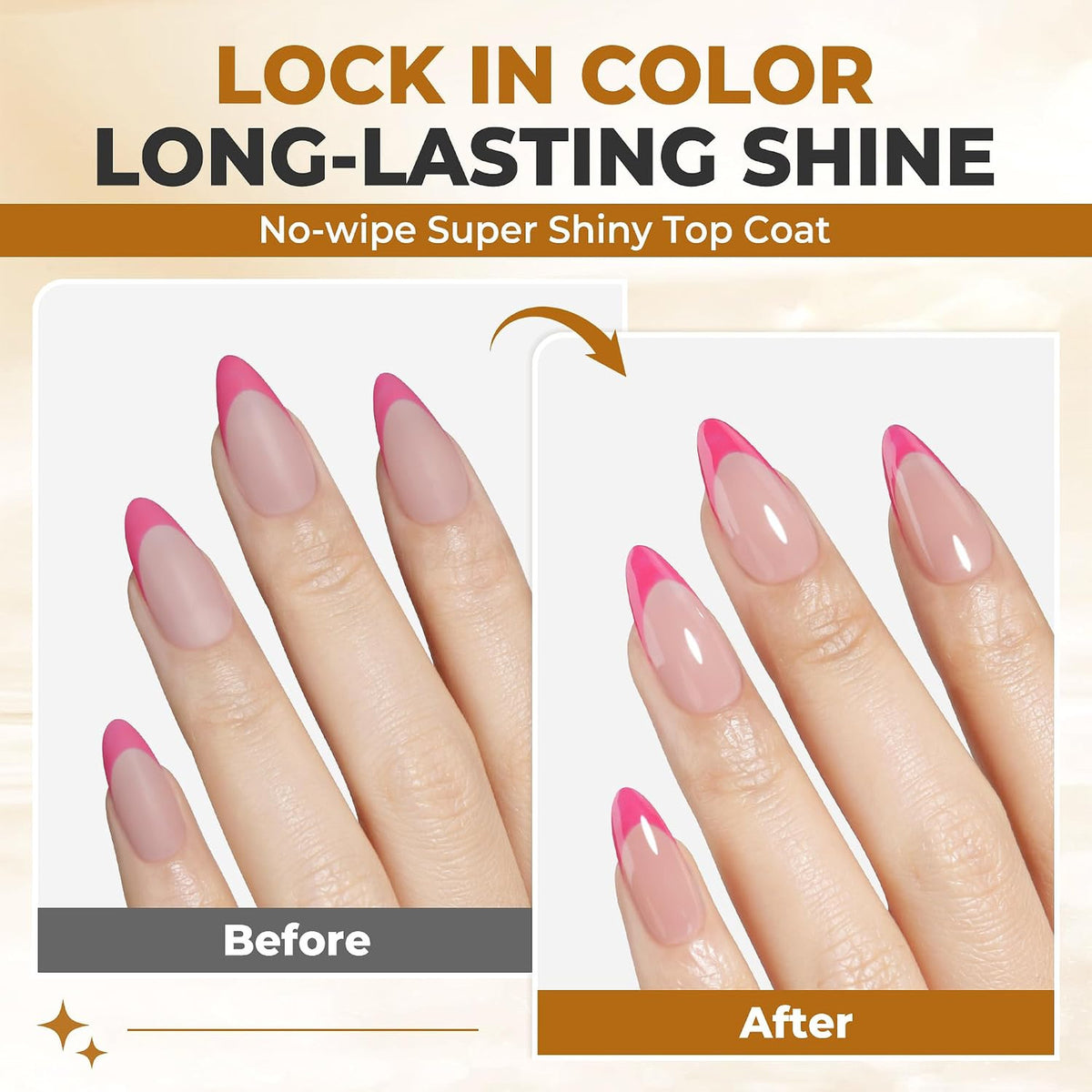 Gel Nail Top Coat - High Shine, No Wipe, UV Cured, 10ml