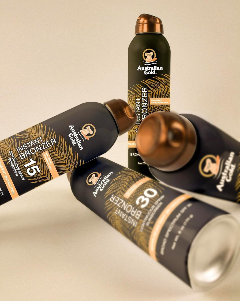 Australian Gold SPF 15 Continuous Spray Sunscreen with Bronzer & Hydration