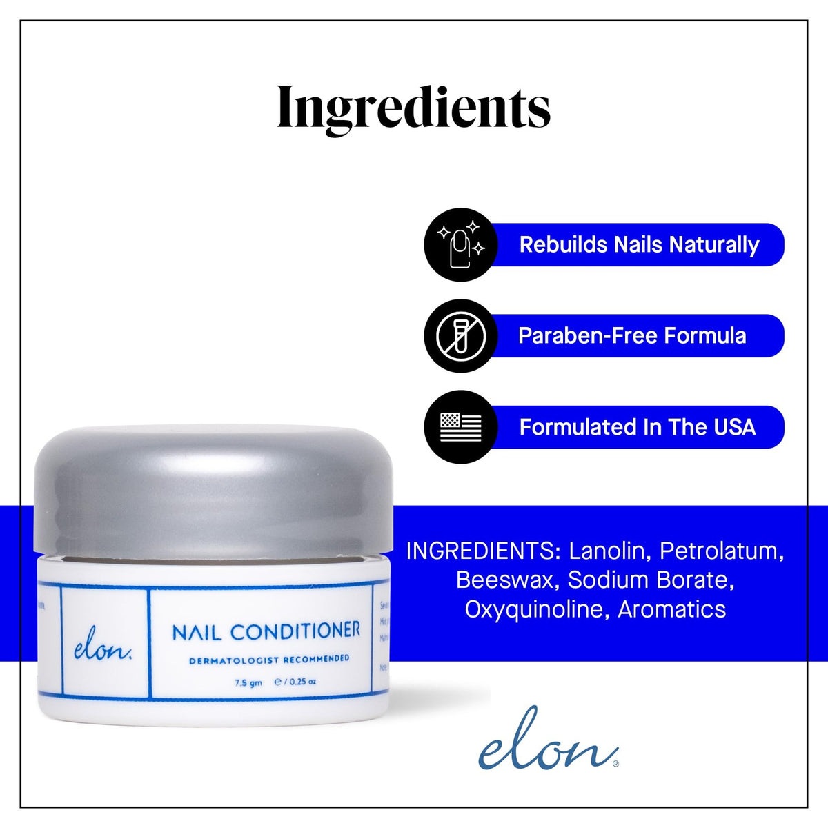 Lanolin Nail Conditioner for Strengthening & Healthy Nail Growth 0.25oz