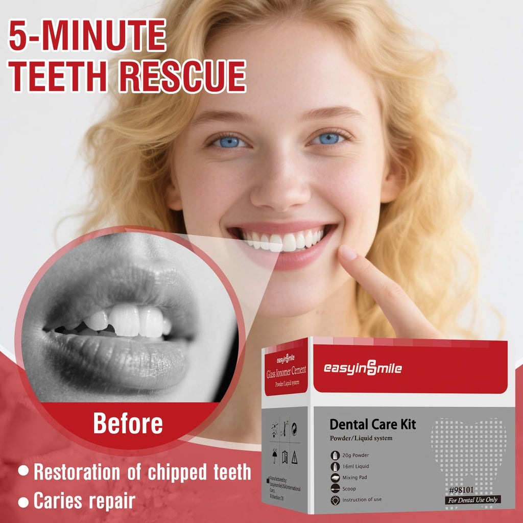 Dental Tooth Repair Kit with Zinc Oxide Eugenol for Chipped and Broken Teeth