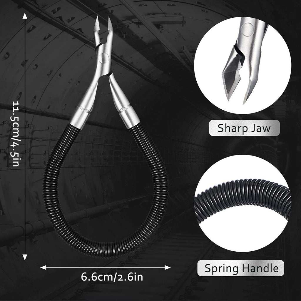 Spring Cuticle Nippers Set - 3-Piece Stainless Steel Pedicure Manicure Tools