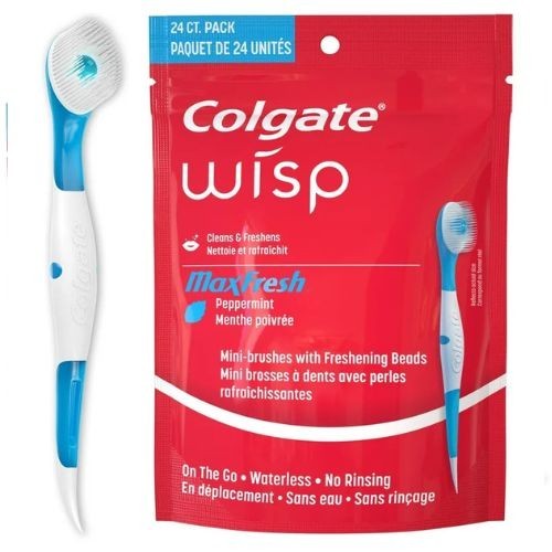 Mini Travel Toothbrushes with Peppermint Beads - 96 Pack, Disposable & Portable