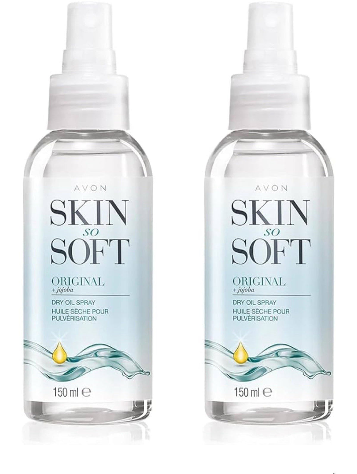 Avon Skin So Soft Original Jojoba Dry Oil Spray 5 fl oz - Pack of 2