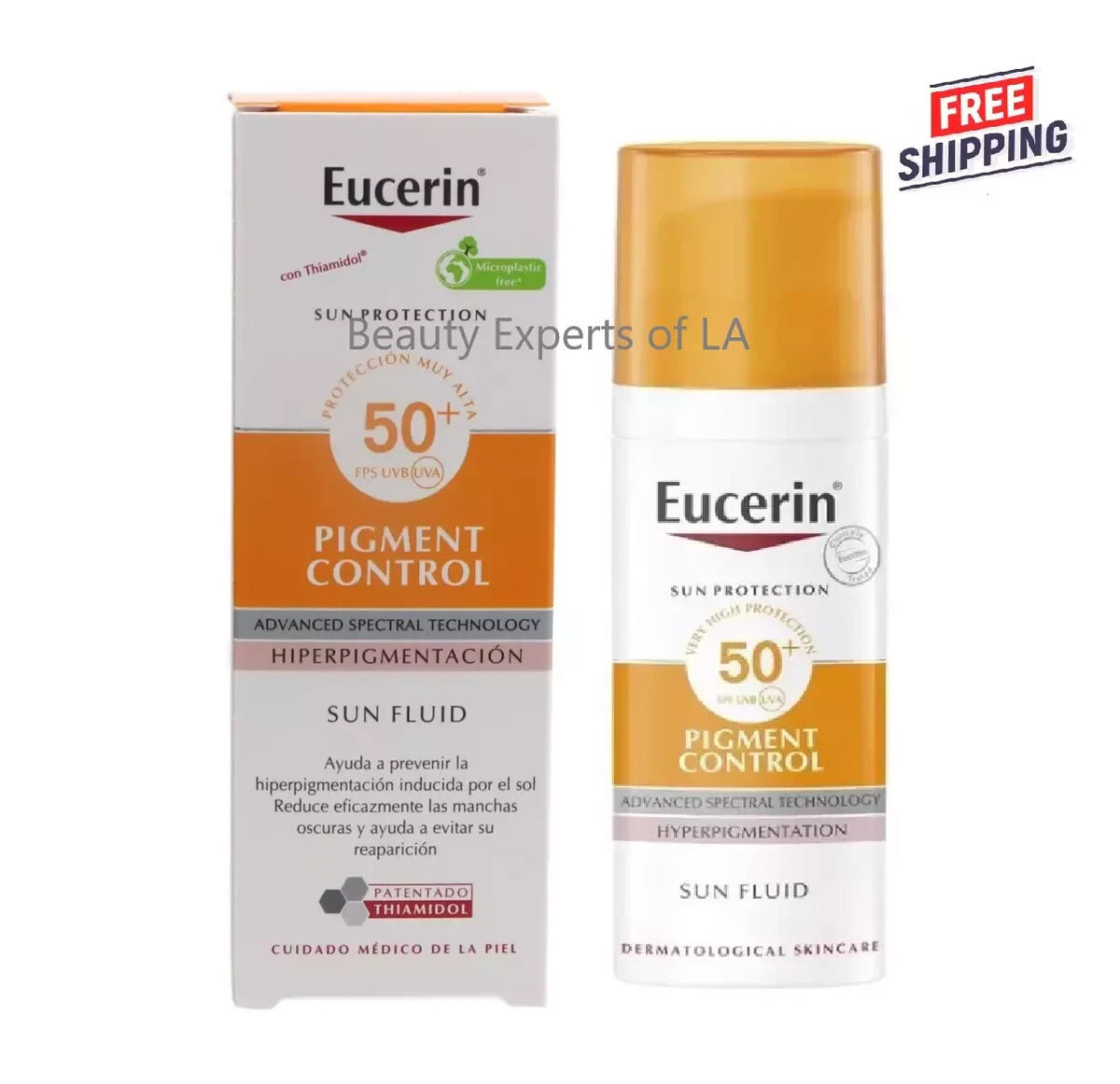 Eucerin Sun Fluid Pigment Control SPF50+ 50ml - High UV Protection & Brightening