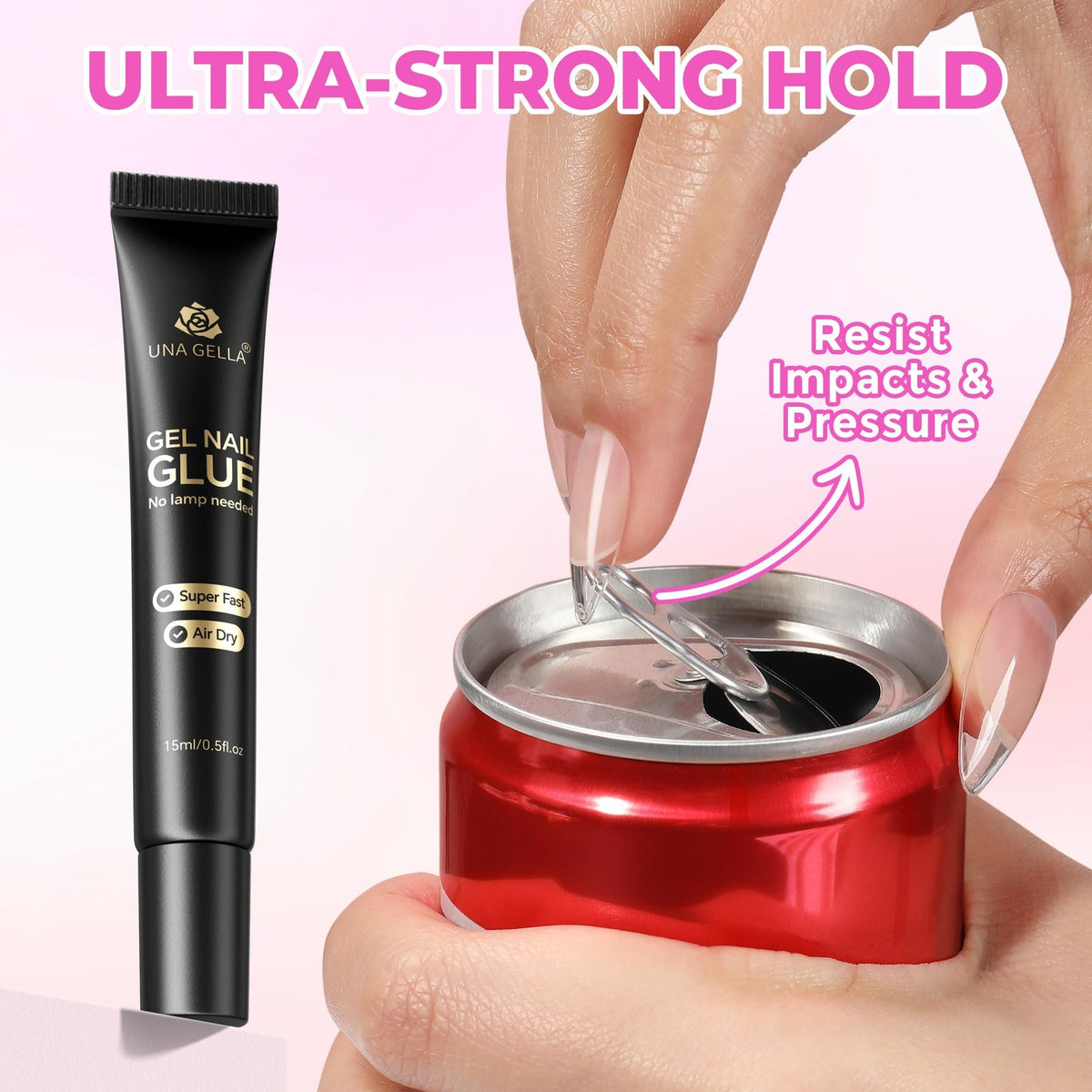 Super Strong Gel Nail Glue No UV Light 15ml for Press-On & Acrylic Nails