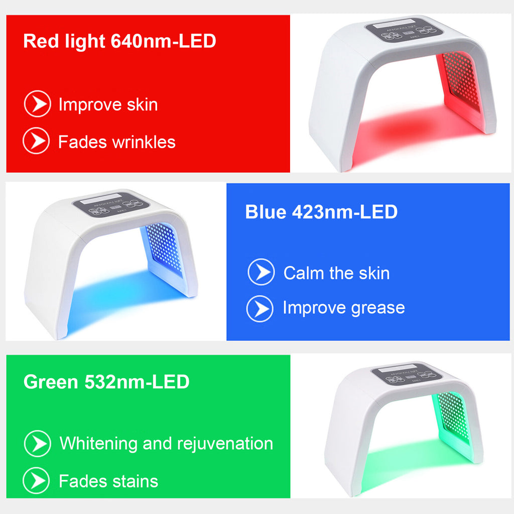 7-Color LED Light Therapy Facial Skin Rejuvenation Machine for Anti-Aging
