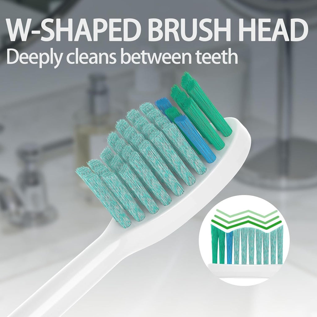Medium Bristle Toothbrush Heads Refill Pack for TAO Clean - 6 Pack