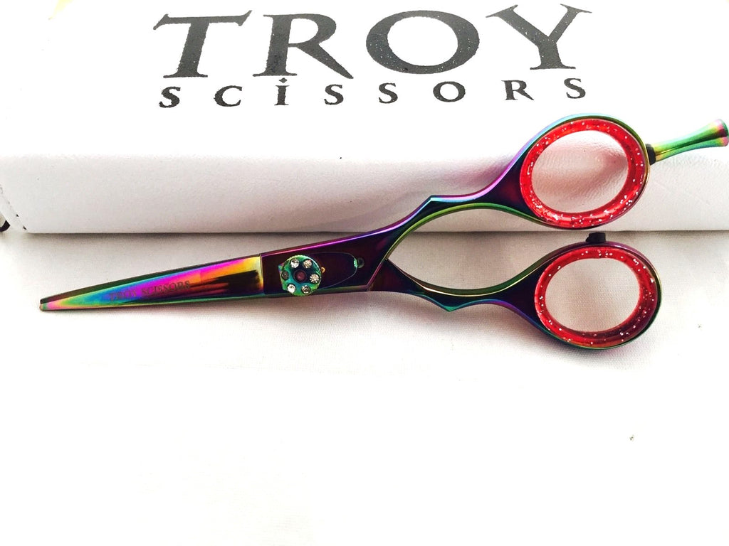 Professional 5.5-Inch Hair Cutting Titanium Scissors for Barbers and Stylists
