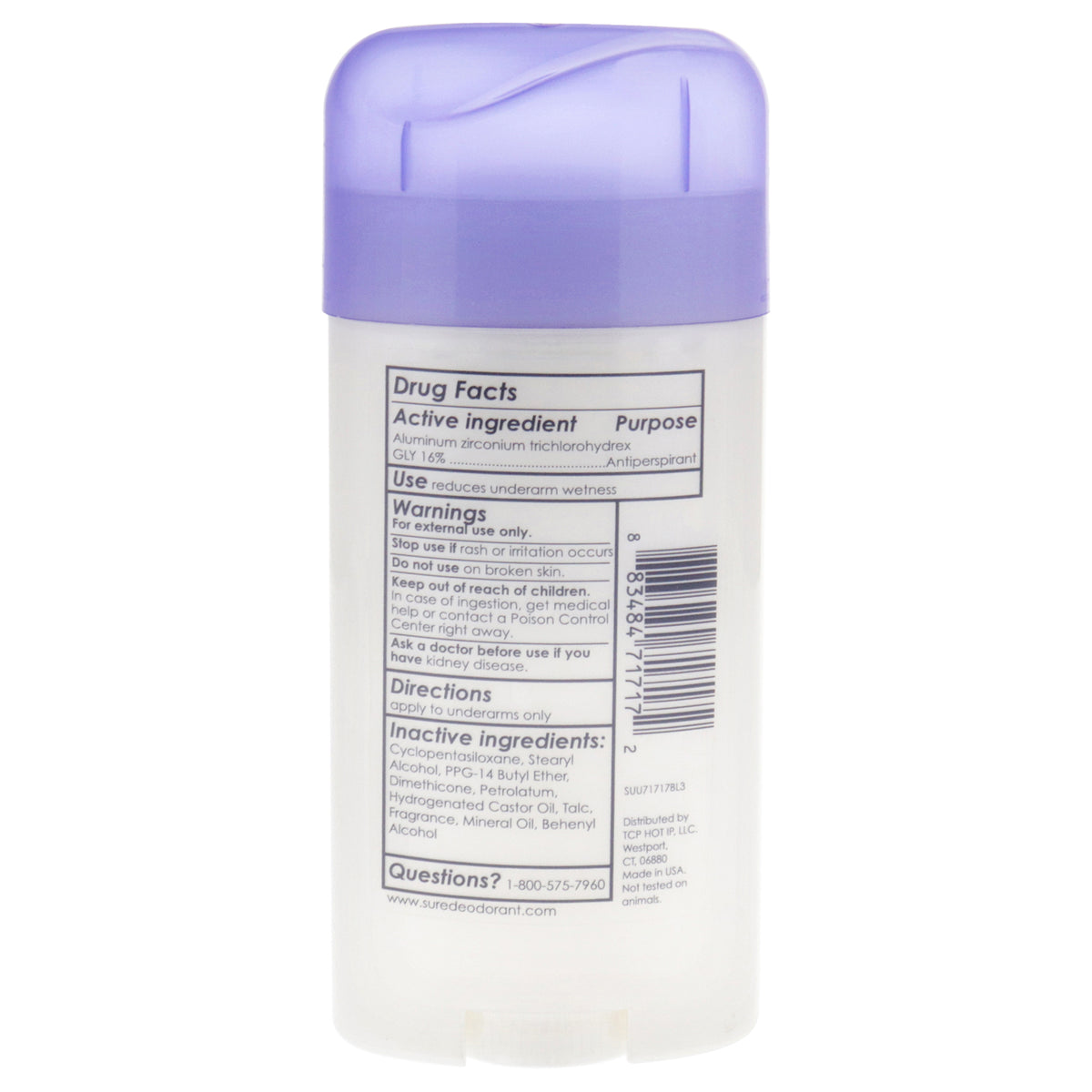 Unisex Invisible Solid Anti-Perspirant Deodorant - Unscented, 2 Pack 2.6 oz
