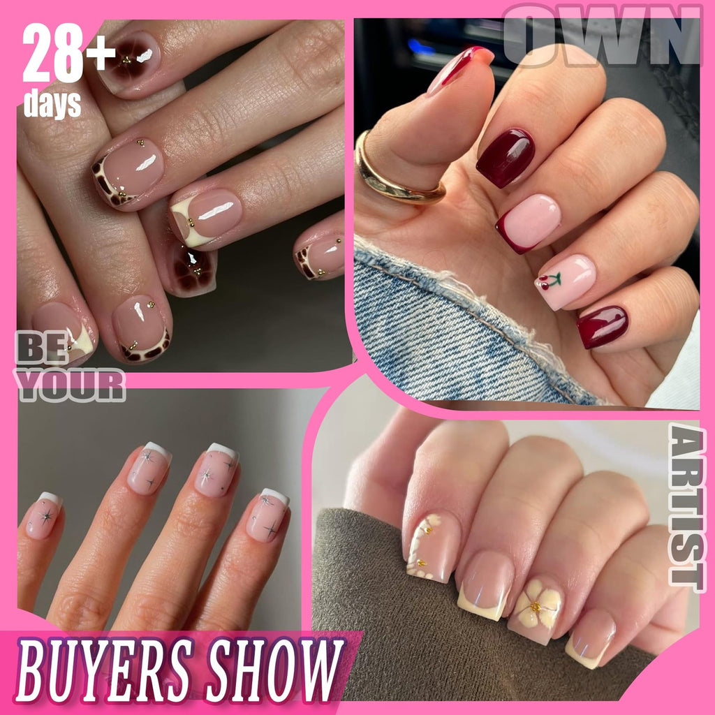 Extra Short Square Nail Tips - Clear Gel Tips for DIY Manicure