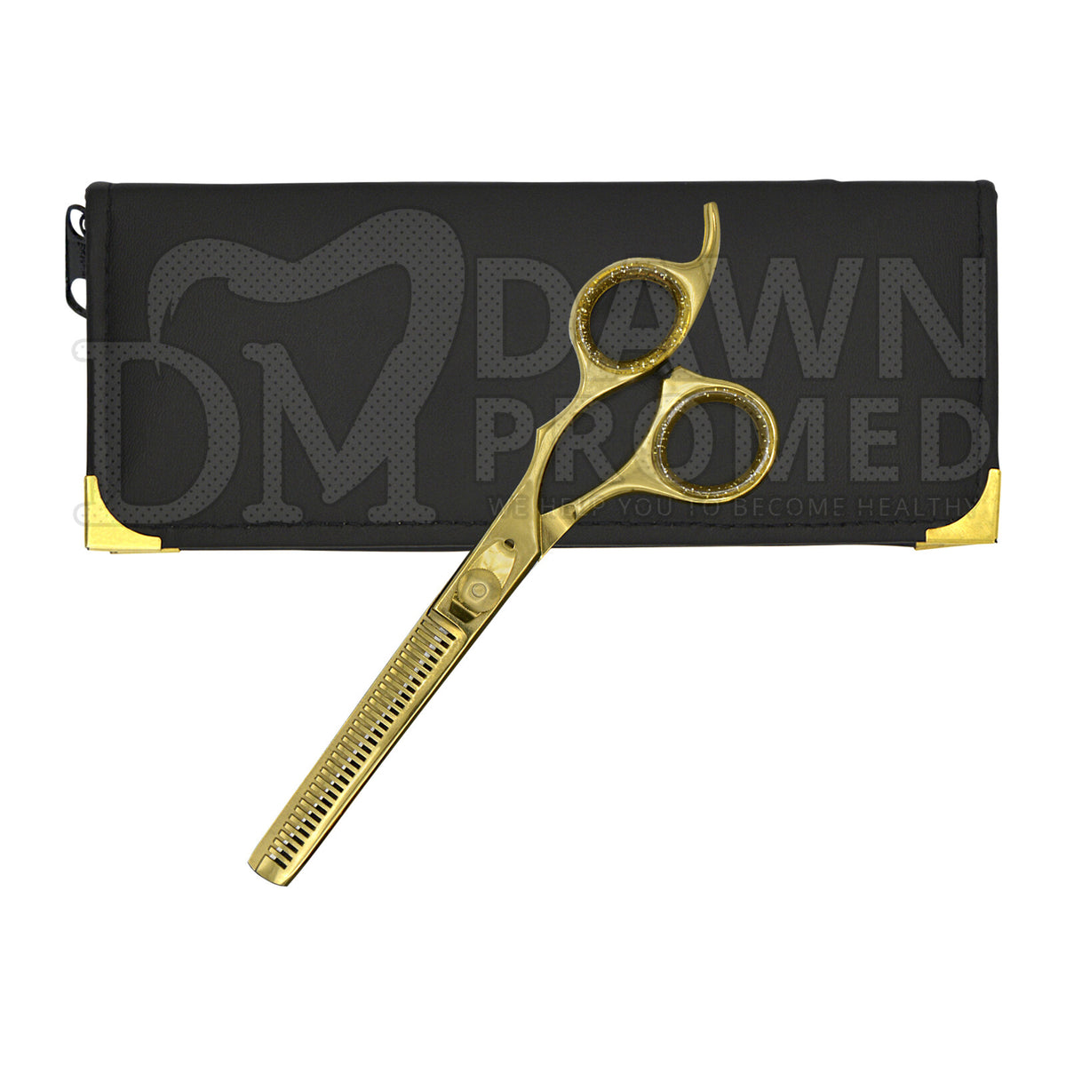 Professional 6.5 Inch Gold Hair Cutting Thinning Scissors Set for Barbers & Stylists