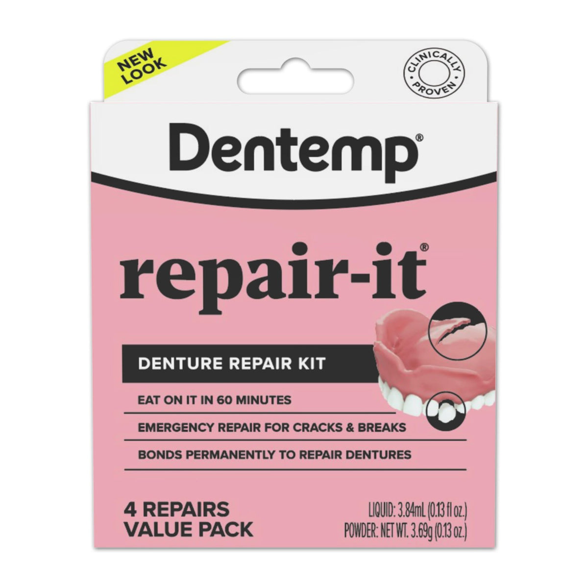 Denture Repair Kit - Fix Cracks and Loose Teeth | 4 Count