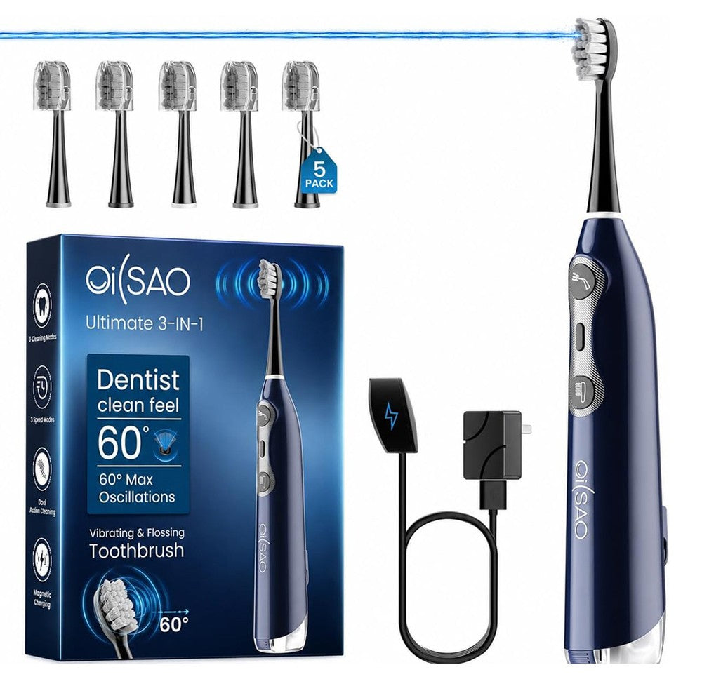Electric Toothbrush with Water Flosser 3-in-1 Sonic Oral Care Kit