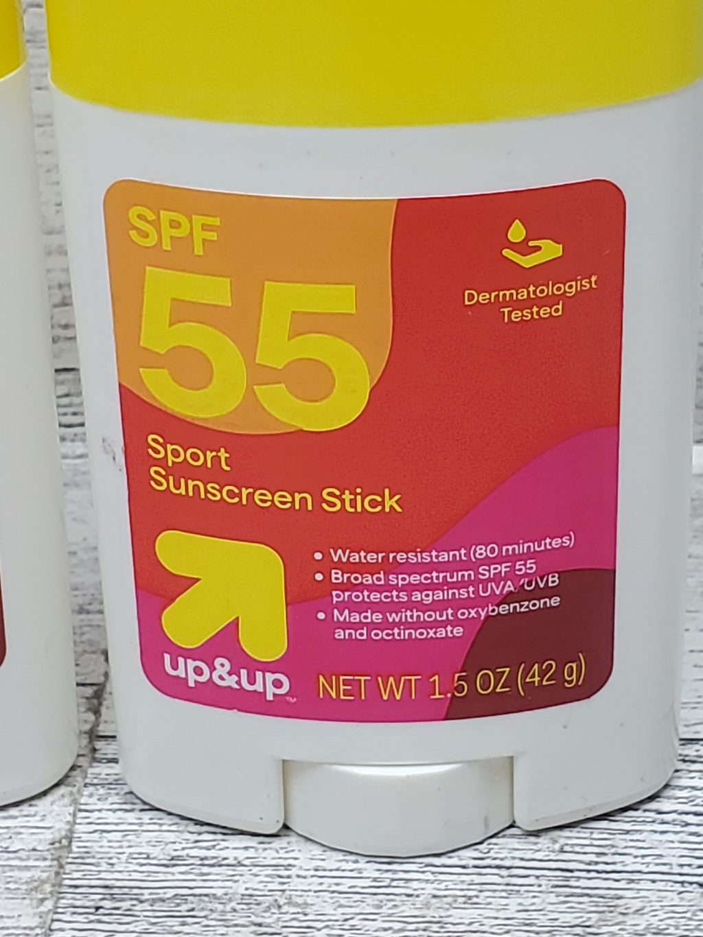 Adult SPF 55 Sunscreen Stick - Waterproof Sunblock, 1.5oz, 2 Pack