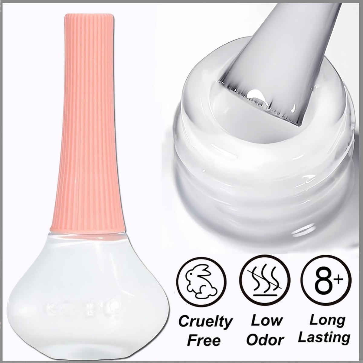Quick Dry White Nail Polish - Milky White Long-Lasting Glossy Finish