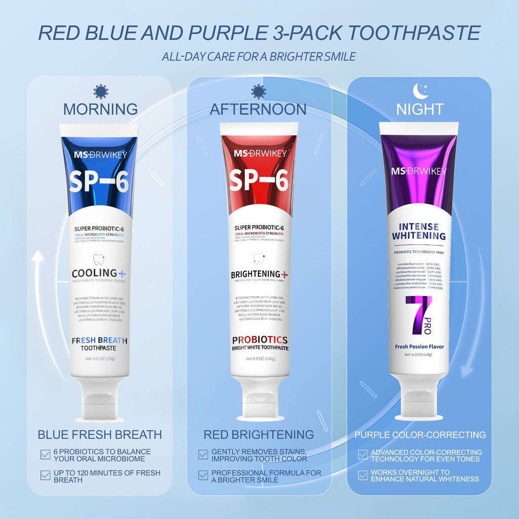 All-in-One Dental Toothpaste Bundle - Whitening, Cooling & Pro Care (3 Pack)