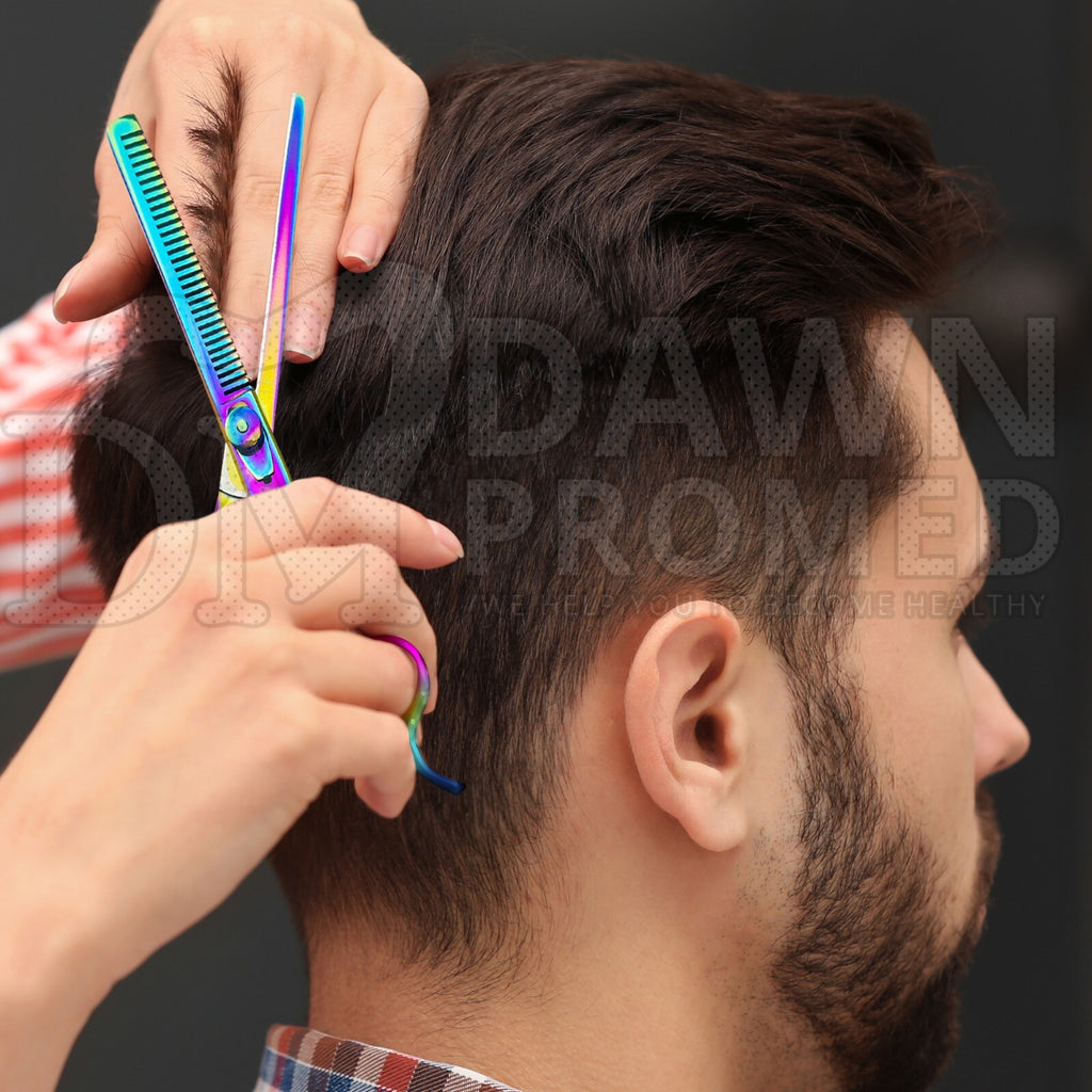 Professional Rainbow Hair Cutting & Thinning Scissors 6.5" - High-Precision Barber Shears