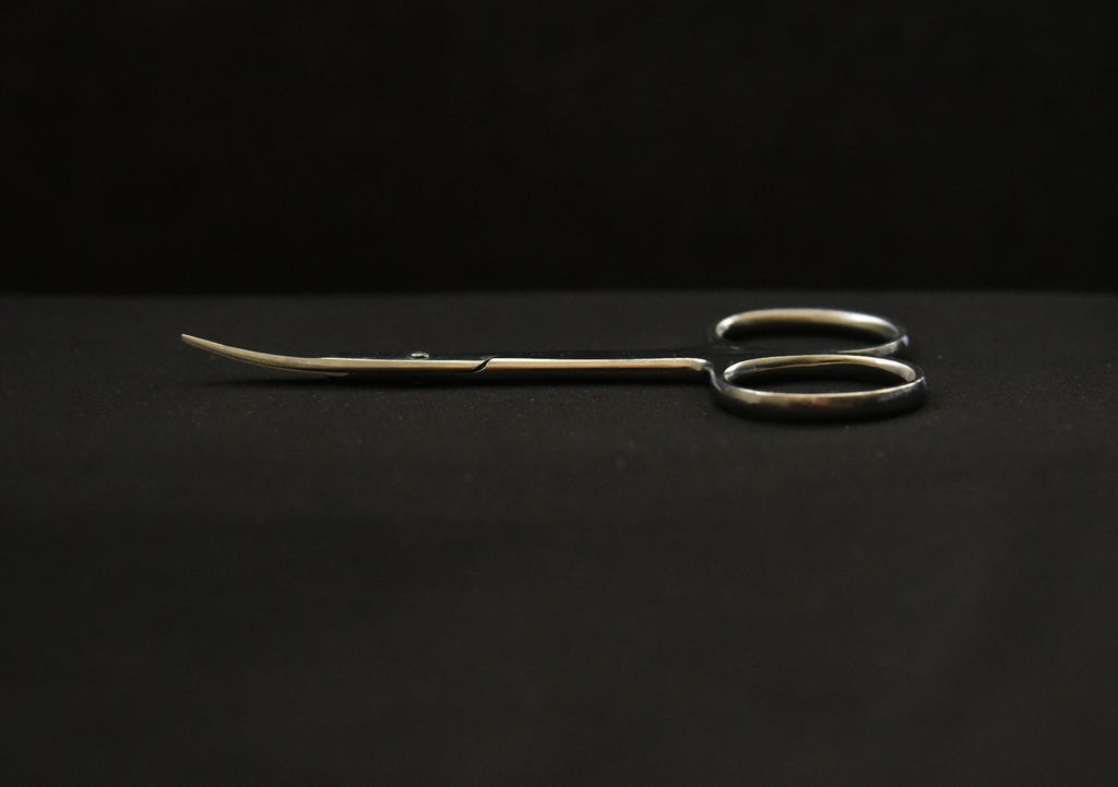 Small Curved Cuticle Nail Scissors - Manicure Nail Art Shears 3.5"