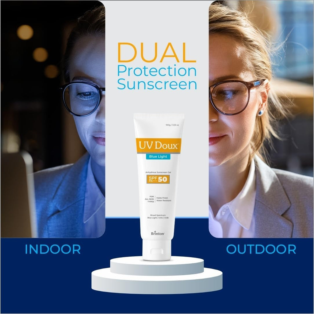 Blue Light Tinted Sunscreen Gel SPF 50 PA+++ 50g - UV Protection for All Skin Types