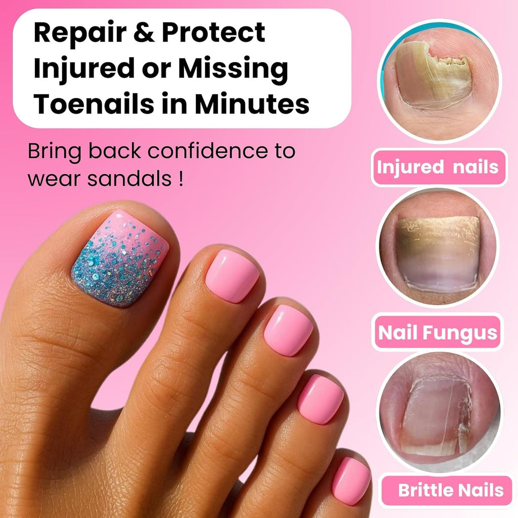 Polygel Toenail Kit with Dual Forms & Long-Lasting Gel for Natural Nails