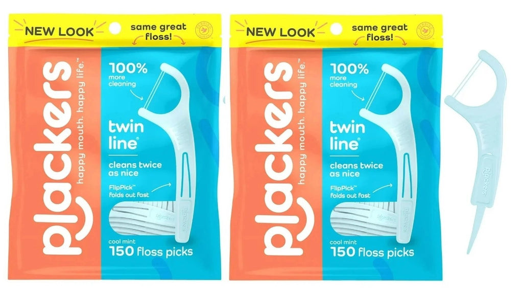 300 Count Cool Mint Dental Floss Tooth Picks Twin-Line Oral Flossers