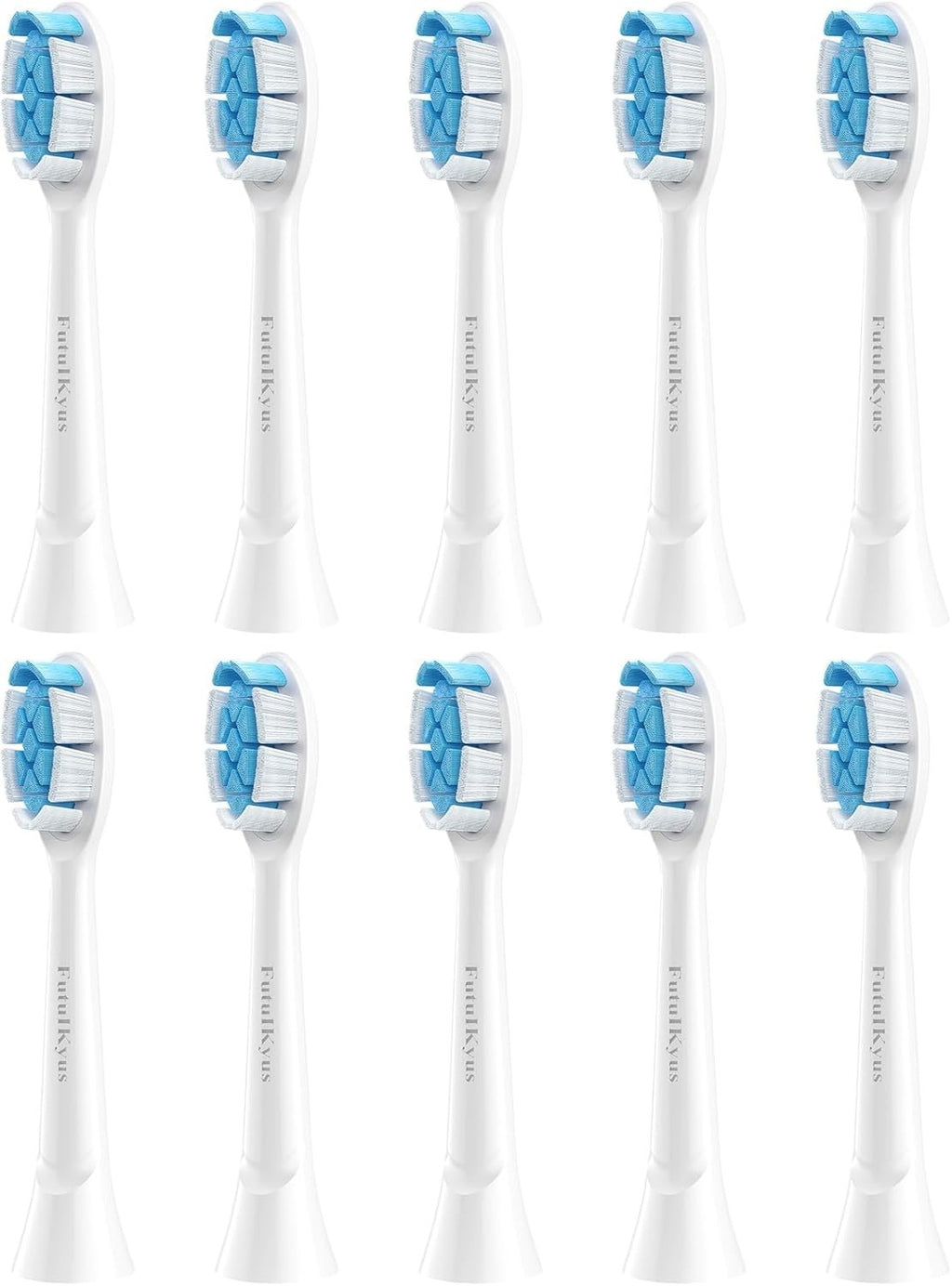 Electric Toothbrush Replacement Heads 10 Pack Soft Bristle Sonic W-Shaped